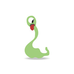 Cartoon cute monster on white background.