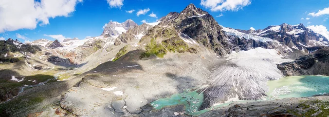 Papier Peint photo autocollant Glaciers Alta Valmalenco (IT) - Vue aérienne du glacier Fellaria - Juillet 2016