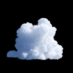 cloud on a black background, isolated