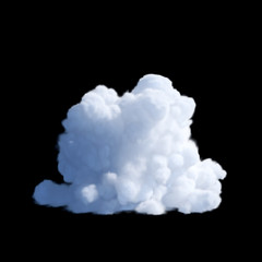 cloud on a black background, isolated