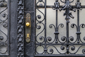 Vintage door texture,knob and handle 