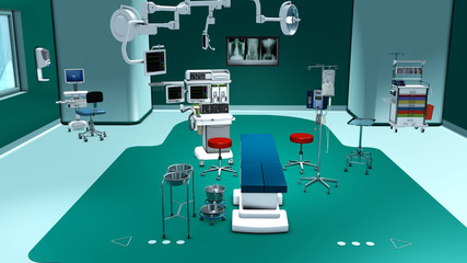 Moderner Operationssaal in einem Krankenhaus © pgottschalk