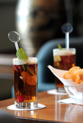 Cocktails in bar