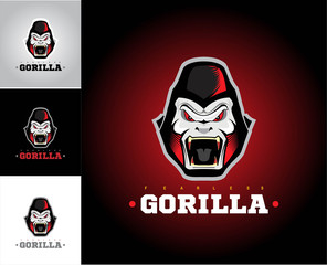 Gorilla.Gorilla face. Gorilla head.