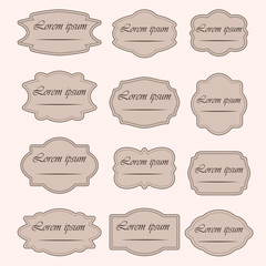 Set of vintage vector frame