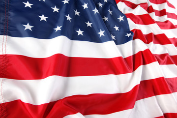 Close up of American flag