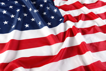 Close up of American flag