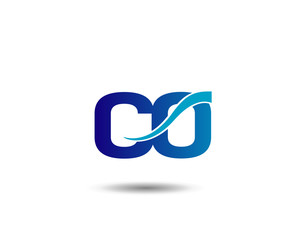 CO Logo Vector Graphic Branding Letter Element
