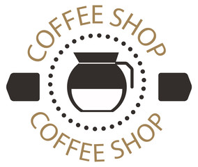 Coffee logo shop sign cafe symbol espresso design morning drink modern badge vector. Coffee logo cafe symbol and morning coffee logo. Coffee mug logo label espresso vintage elements.