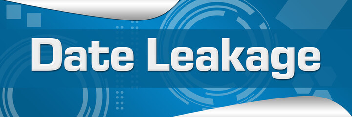 Data Leakage Blue Abstract Background Horizontal 