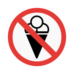 No food sign vector illustration