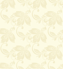 Vector Abstract elegance seamless pattern with floral background