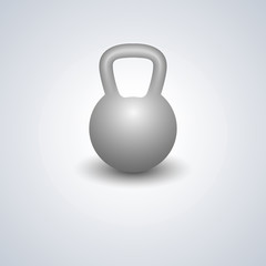 Realistic kettlebell, vector illustration.