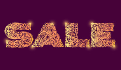 Sale. Quote lettering.