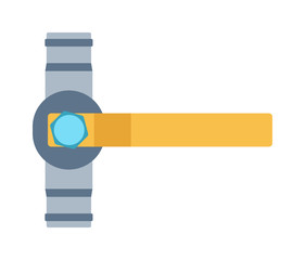 Gas or water crane flat icon vector illustration. Flat icon vector illustration of water crane isolated on white. Water crane