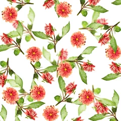 Deurstickers Delicate floral background colors of red dahlia  © Ann-Mary