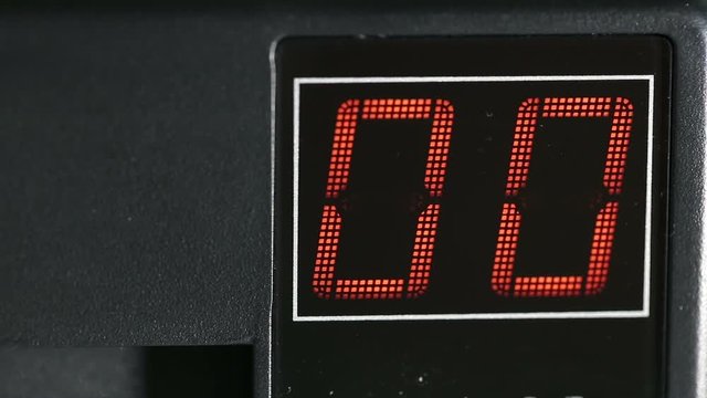 digital two-digit display red. On off
