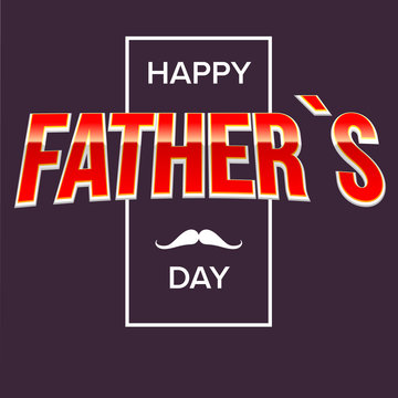 Happy fathers day bright lettering