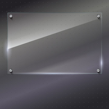 Vector Glass Frame With Rivets