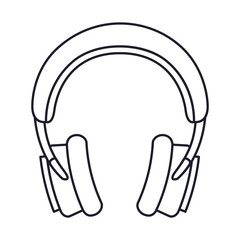 headphones music isolated icon design