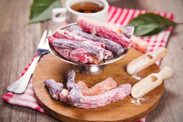 Turkish delight , in a saucer