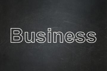 Business concept: Business on chalkboard background
