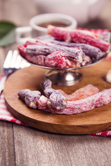 Turkish delight , in a saucer