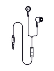 headphones music isolated icon design