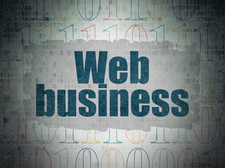 Web design concept: Web Business on Digital Data Paper background