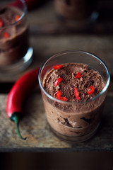 Chocolate mousse with chili pepper - 115516113