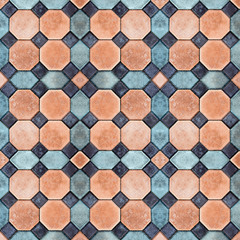 color brick floor