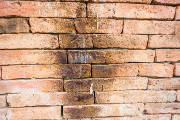 Red brick wall texture grunge background