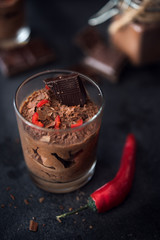 Chocolate mousse with chili pepper - 115516153