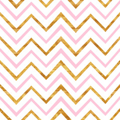 pink and gold chevron pattern
