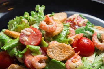 Caesar Salad with Shrimp
