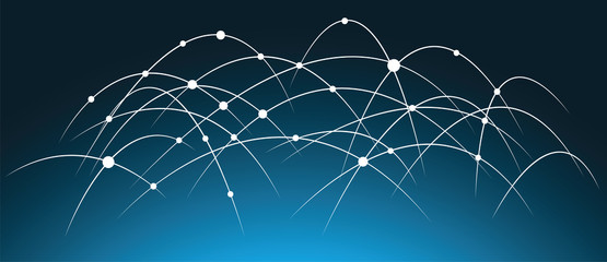 Futuristic data network illustration