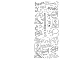 Music doodle vector set