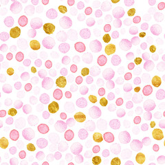pattern of pink and gold dots - 115517389