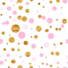 pattern of pink and gold dots - 115517566