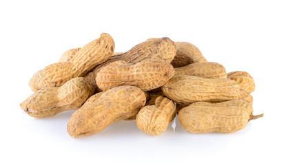 peanuts seeds isolated on white background