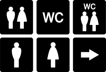 set of WC signs