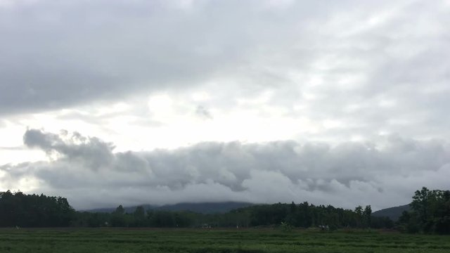 time lapse dark clouds in the sky before raining, morning