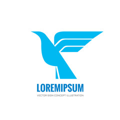 Fototapeta premium Bird - vector logo concept illustration. Dove creative sign. Design element.