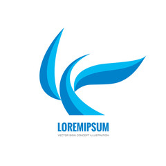 Bird - vector logo concept illustration. Dove creative sign. Design element.