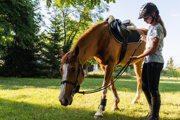 Girl with a horse
