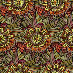 floral ornamental seamless pattern