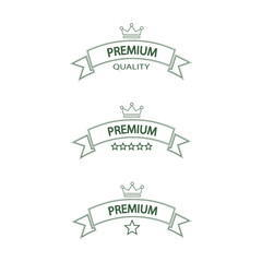 set of white ribbons premium quality