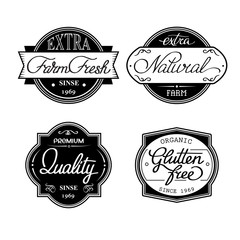 set of universal bottle labels