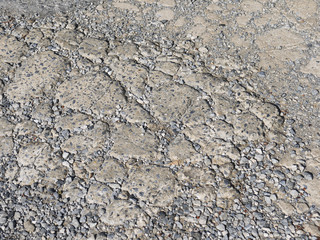 Cracked concrete texture closeup background
