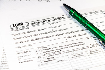 Obraz premium 1040 Tax Return Form